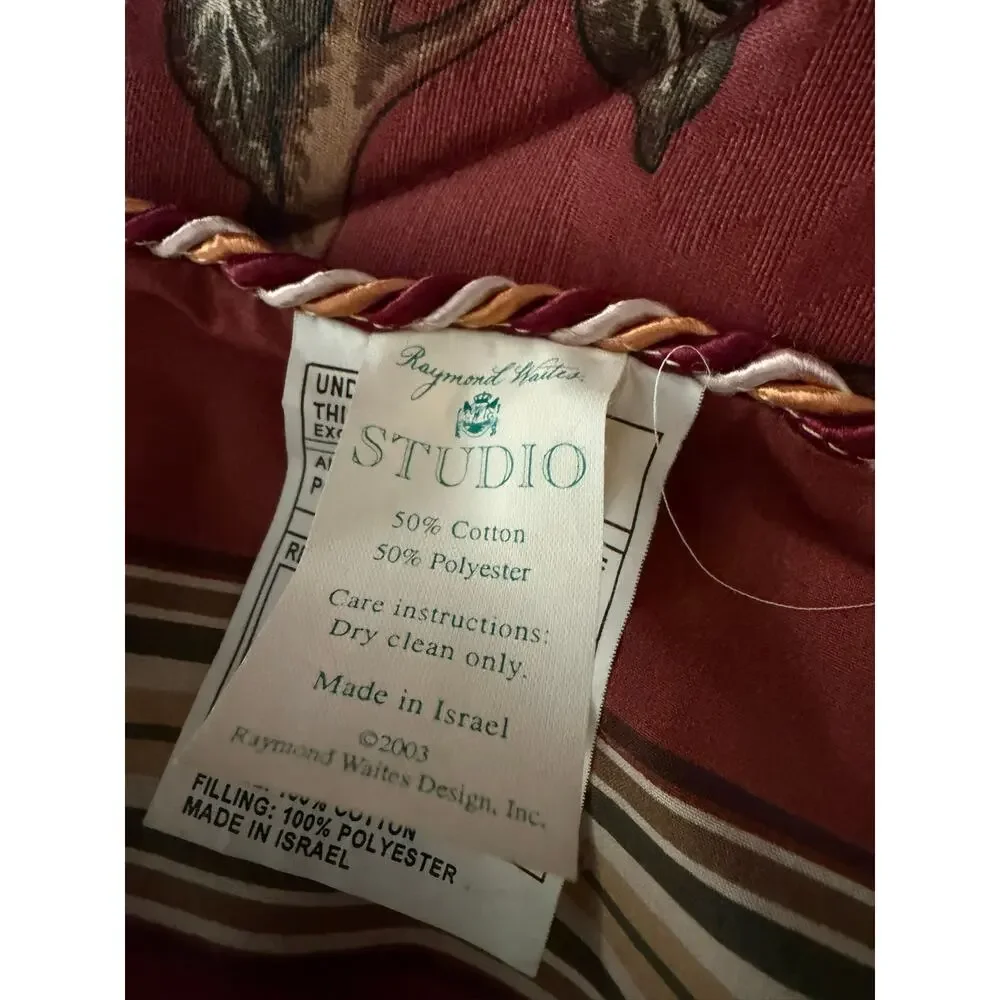 Raymond Waites Studio King Comforter Set Monkey Tropical Botanical Floral 4-Pc